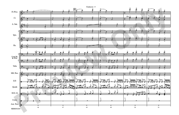 The Magnificent Seven (Arr. Brian Scott) – Marching Band Conductor Score & Parts (Digital Download)