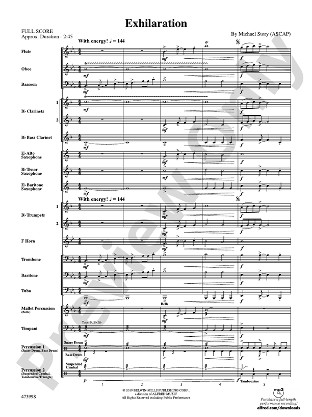 Exhilaration - Concert Band Conductor Score & Parts (Digital Download)