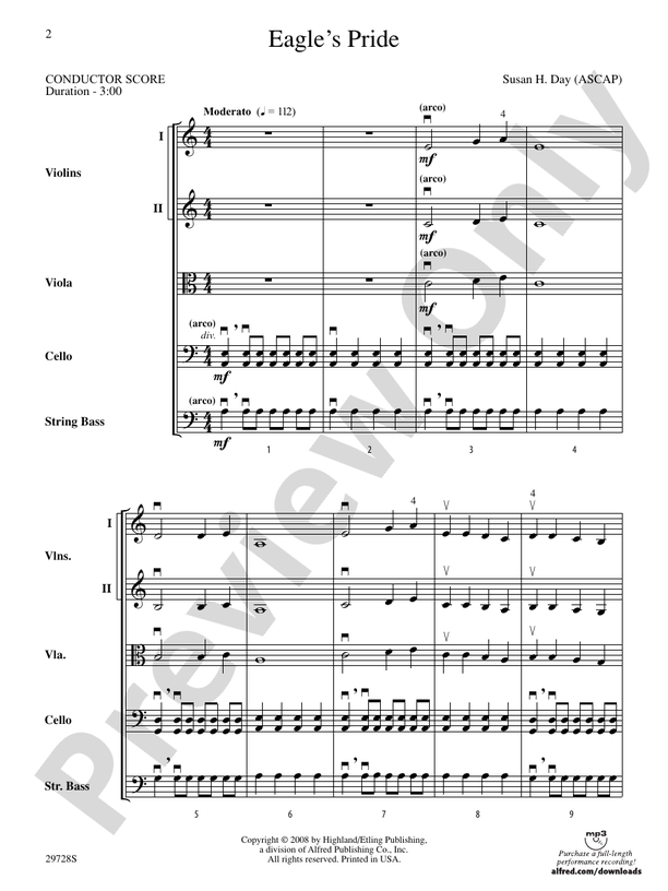 Eagle's Pride – String Orchestra Conductor Score & Parts (Digital Download)