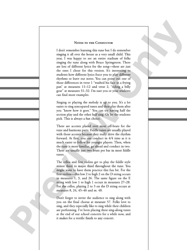 Old Dan Tucker - String Orchestra Conductor Score & Parts (Digital Download)