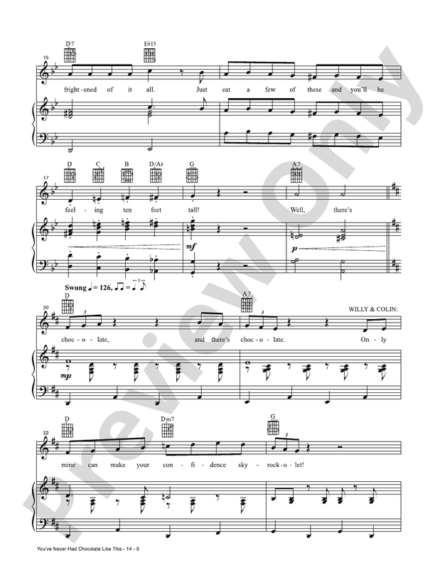 You've Never Had Chocolate Like This (from Wonka) - PVG (Digital Download)