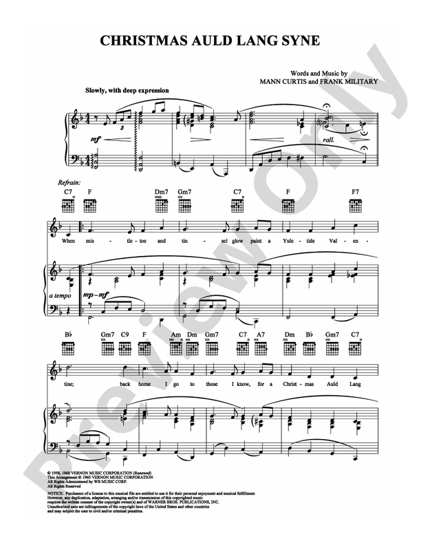 Christmas Auld Lang Syne -  Mann Curtis - PVG (Digital Download)