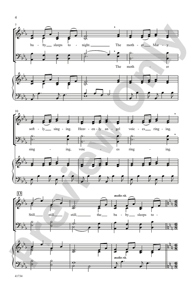 A Still, Silent Night - SATB Choral Octavo (Digital Download)