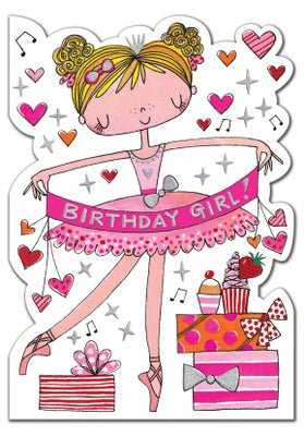 Greeting Card - Ballerina Birthday Girl.