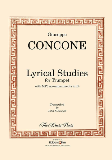 LYRICAL STUDIES FOR TRUMPET SOLO WITH MP3 ACCOMP - CONCONE - TRUMPET - BRASS PRESS