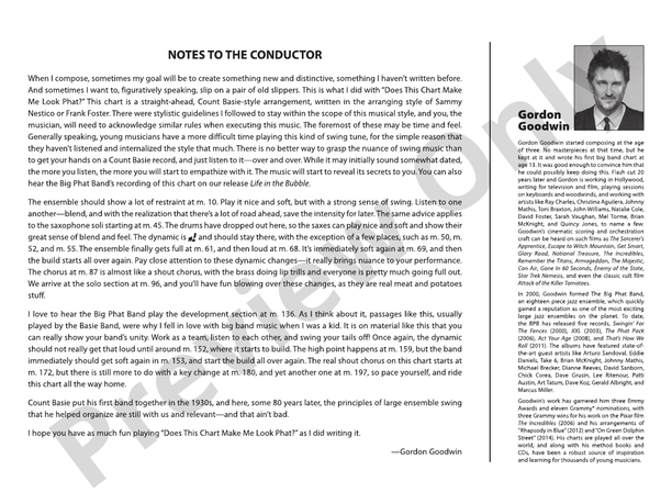 Does This Chart Make Me Look Phat? - Jazz Ensemble Conductor Score & Parts (Digital Download)
