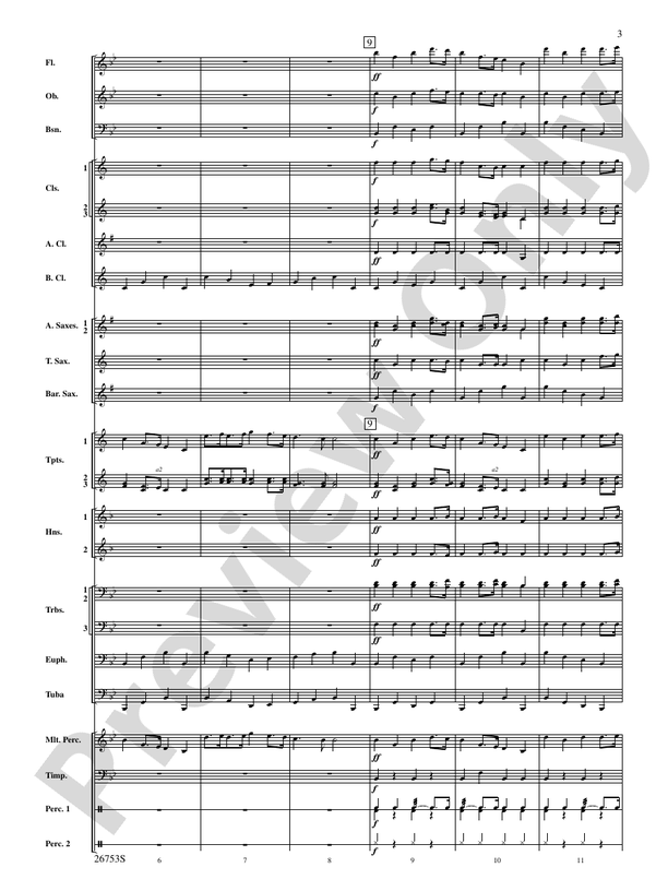 Trumpet March and Ayre - Concert Band Conductor Score & Parts (Digital Download)