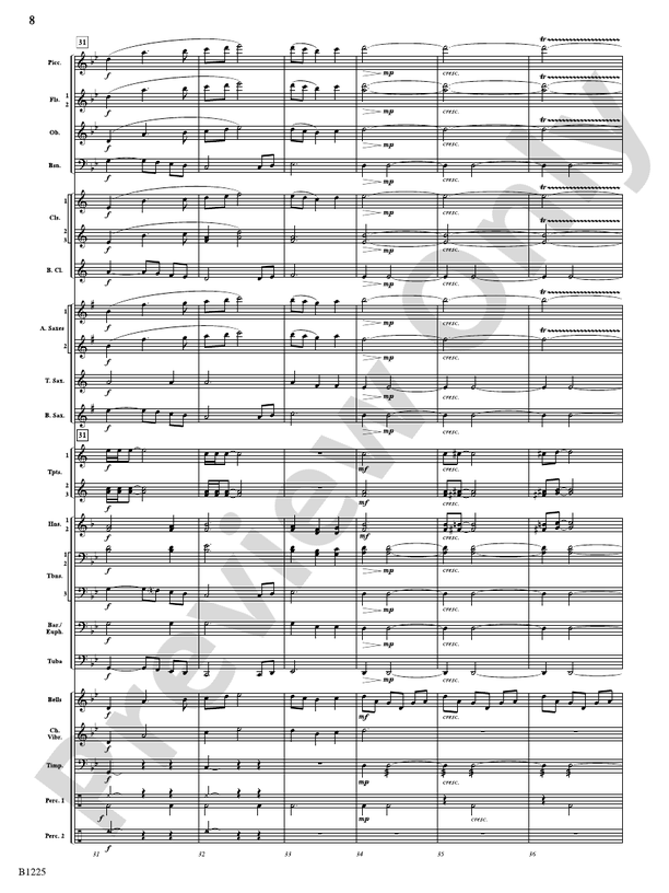 Among the Clouds (FJH Concert Band) - Concert Band Conductor Score & Parts(Digital Download)