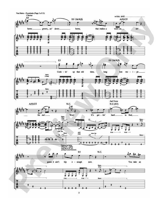 Poundcake - Guitar TAB (Digital Download)