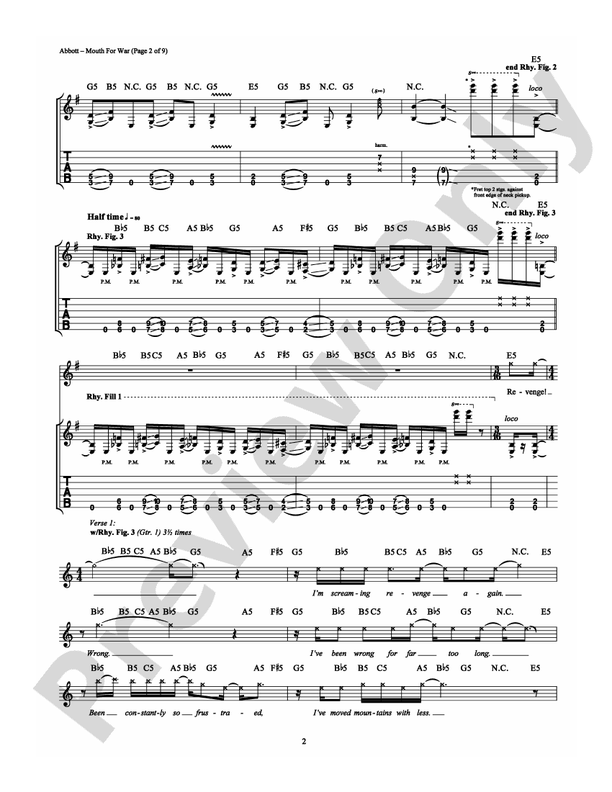 Mouth For War - Guitar TAB (Digital Download)