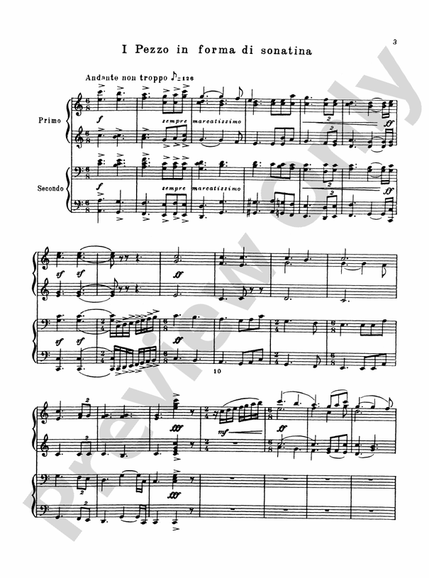 Tchaikovsky - Serenade, Op. 48 - 1 Piano, 4 Hands (Digital Download)