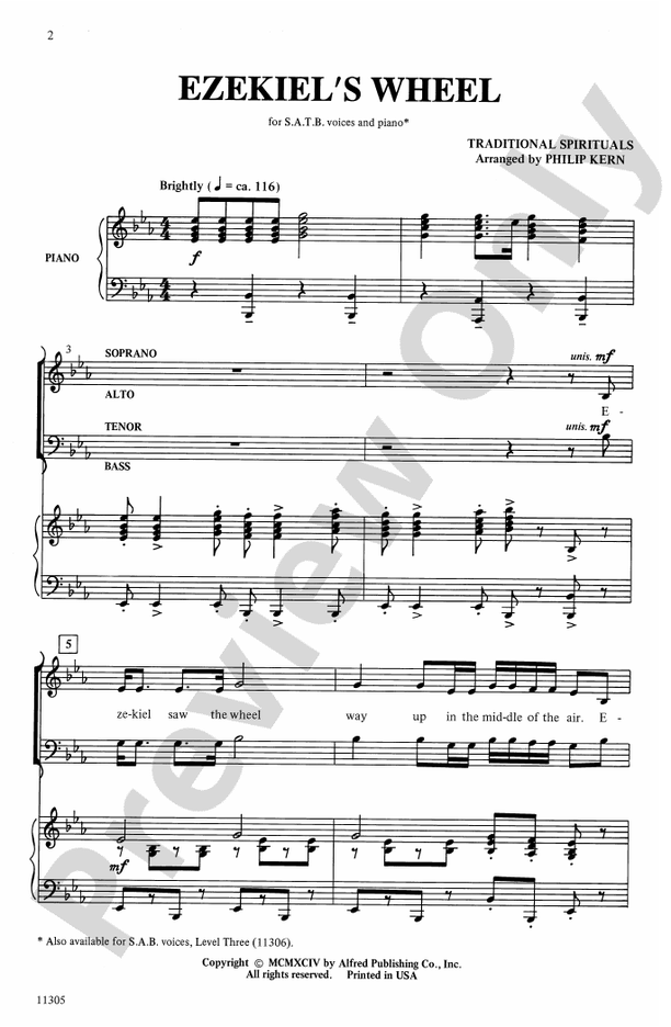 Ezekiel's Wheel – SATB Choral Octavo (Digital Download)