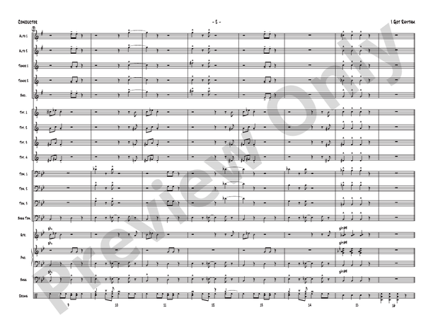 I Got Rhythm (Grade 3) - Jazz Ensemble Conductor Score & Parts(Digital Download)