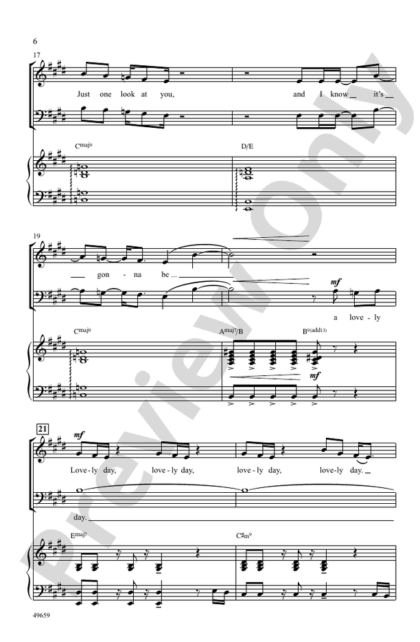 Lovely Day - SAB Choral Octavo (Digital Download)