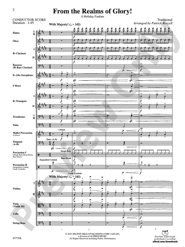 From the Realms of Glory! – Full Orchestra Conductor Score & Parts (Digital Download)
