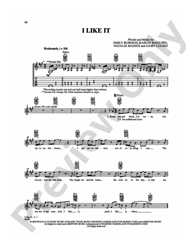 I Like It - Guitar TAB (Digital Download)