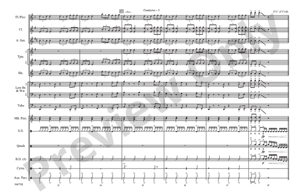 Rock That Body – Marching Band Conductor Score & Parts (Digital Download)