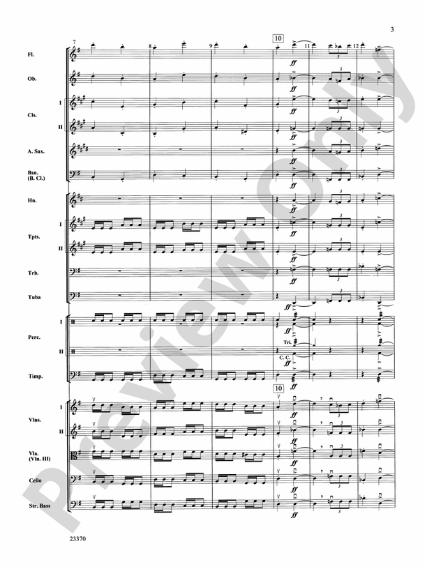 Symphony No. 4, 3rd Movement (Grade 2) – Full Orchestra Conductor Score & Parts (Digital Download)