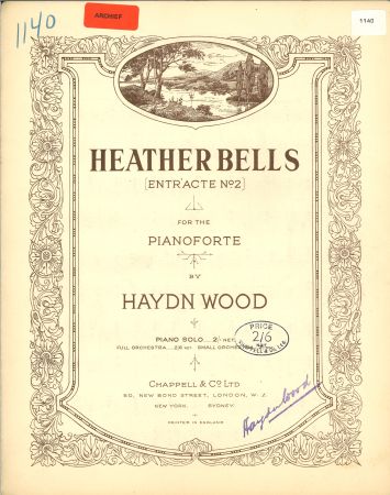 Heather Bells (Entr'acte No.2) - Piano Solo (Digital Download)
