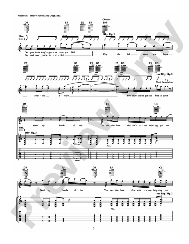 Throw Yourself Away - Guitar TAB (Digital Download)