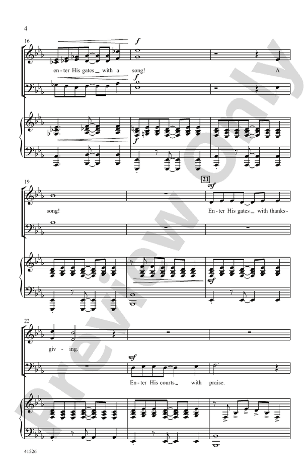 A Psalm - SAB Choral Octavo (Digital Download)