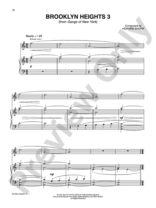 Brooklyn Heights 3 - Piano (Digital Download)