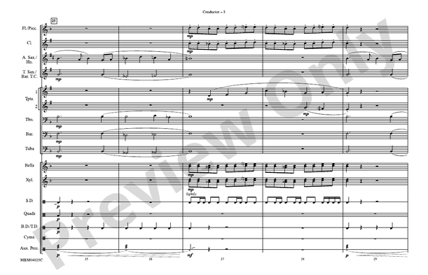 Spitfire – Marching Band Conductor Score & Parts (Digital Download)