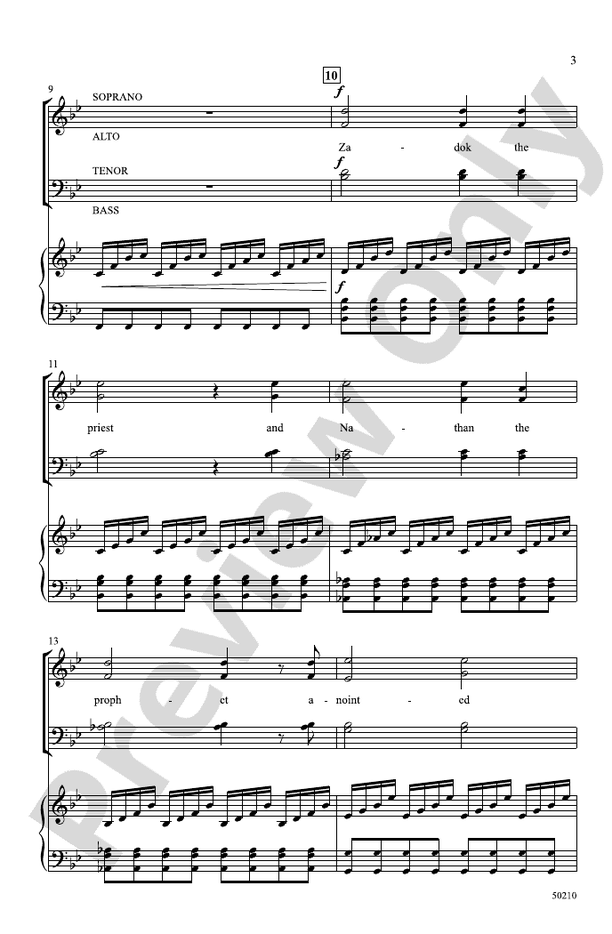 Zadok the Priest - SATB Choral Octavo (Digital Download)