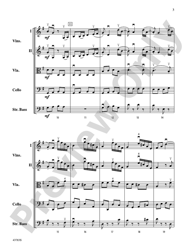 Concerto for Strings RV 158, Mvt. 3 – String Orchestra Conductor Score & Parts (Digital Download)