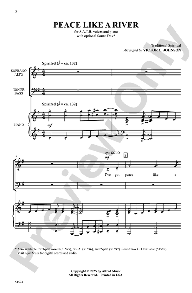Peace Like a River - SATB Choral Octavo (Digital Download)