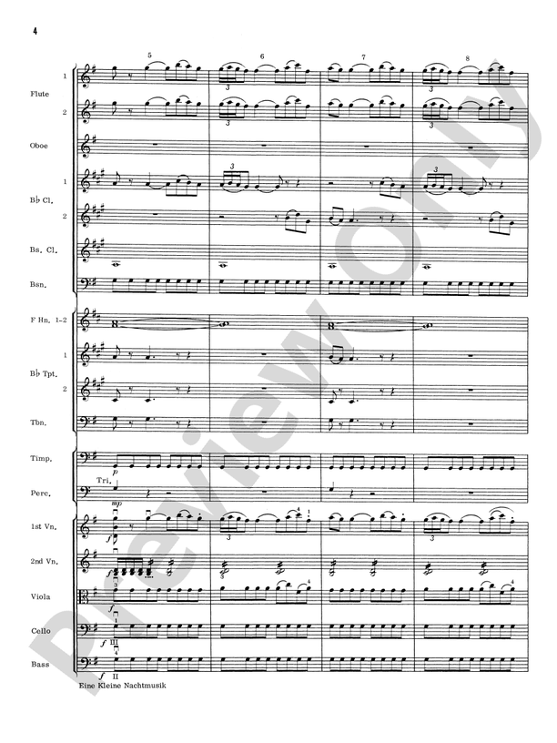 Eine Kleine Nachtmusik, 1st Movement – Full Orchestra Conductor Score & Parts (Digital Download)