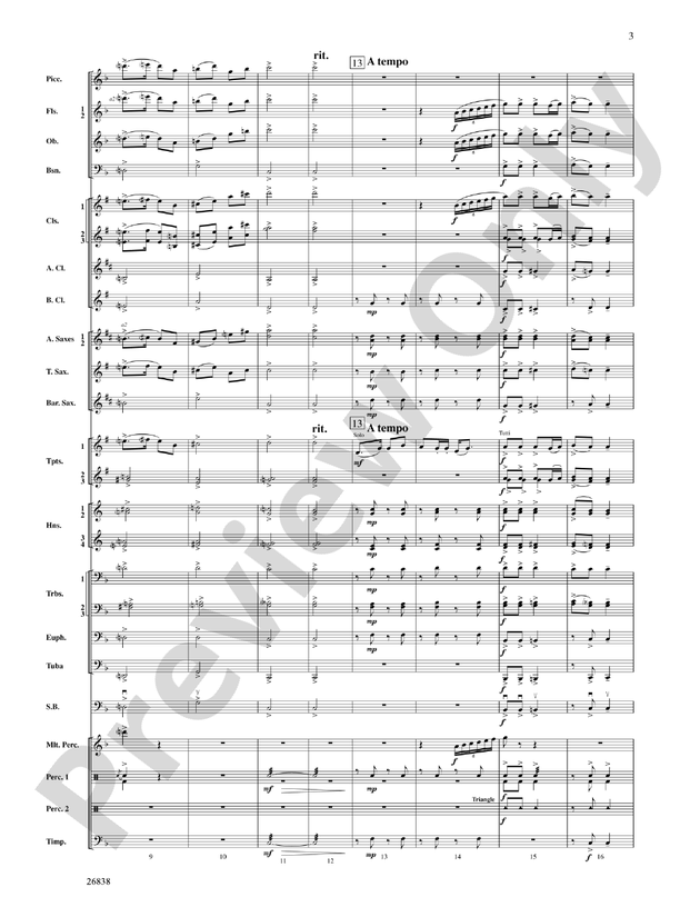 River Songs of the South - Concert Band Conductor Score & Parts (Digital Download)