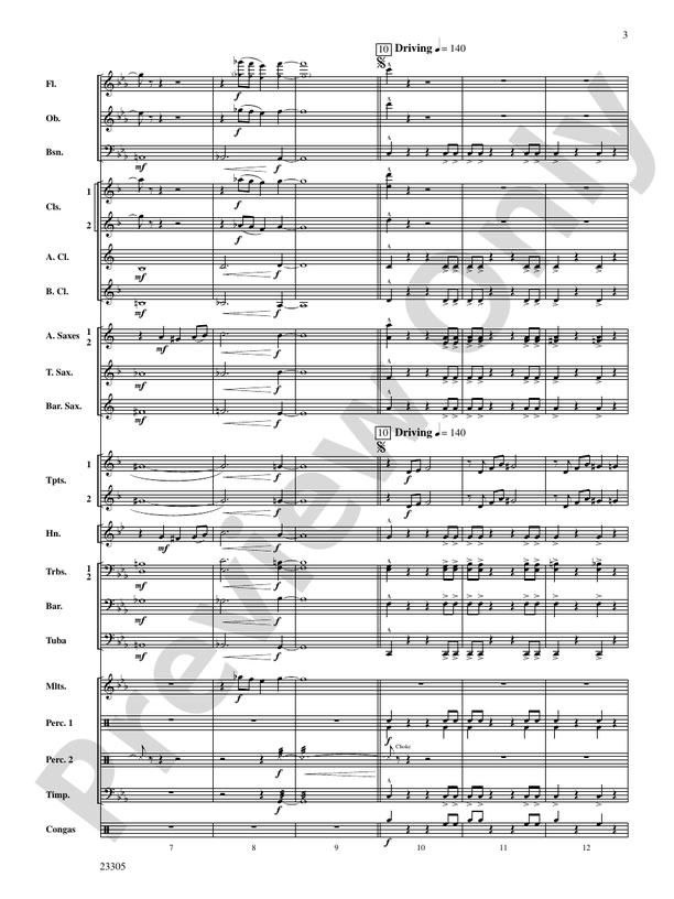 Spy Chase - Concert Band Conductor Score & Parts (Digital Download)