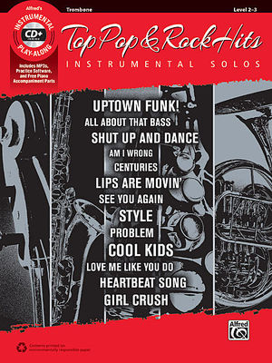 Top Pop & Rock Hits Instrumental Solos - Trombone - Trombone Alfred Music /CD