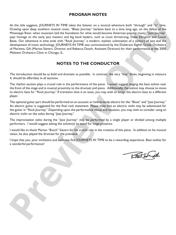 Journeys in Time – String Orchestra Conductor Score & Parts (Digital Download)