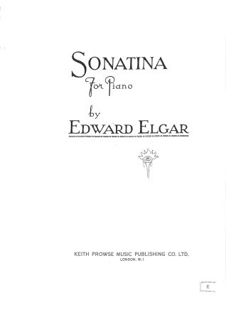 Sonatina - Edward Elgar - Piano Solo (Digital Download)