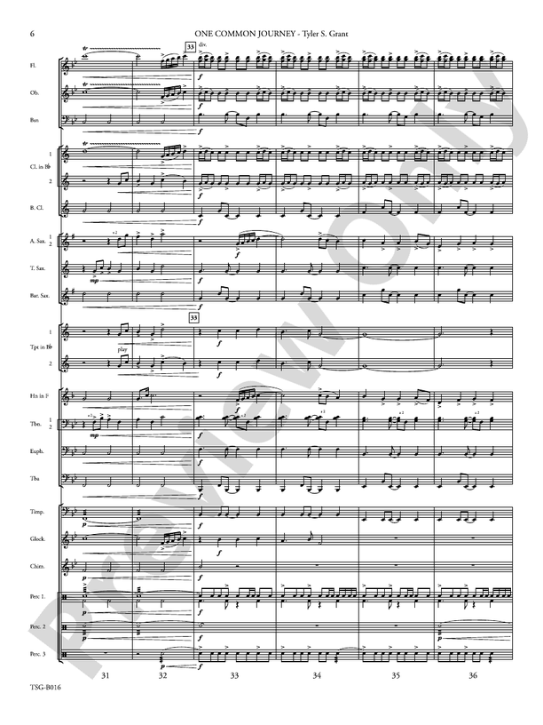 One Common Journey - Concert Band Conductor Score & Parts (Digital Download)