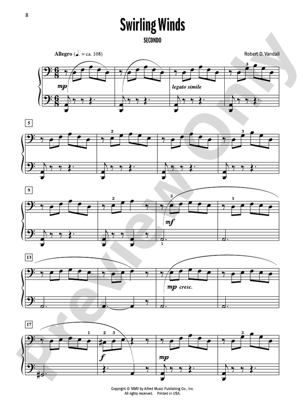 Celebrated Piano Duets, Book 2: Six Diverse Duets for Late Elementary to Early Intermediate Pianists - 1 Piano, 4 Hands (Digital Download)