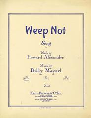 Weep Not - Eb Major Vocal/Piano (Digital Download)