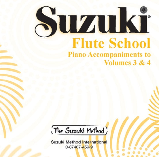 Suzuki Flute School Volume 3 & 4 Piano Accomp CD - Takahashi Toshio - Summy Birchard