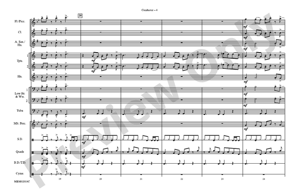 Turn the Beat Around – Marching Band Conductor Score & Parts (Digital Download)