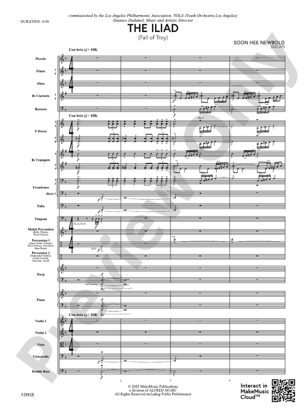 The Iliad (Grade 4) - Full Orchestra Conductor Score & Parts (Digital Download)