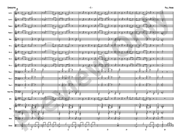 Full House – Jazz Ensemble Conductor Score & Parts (Digital Download)