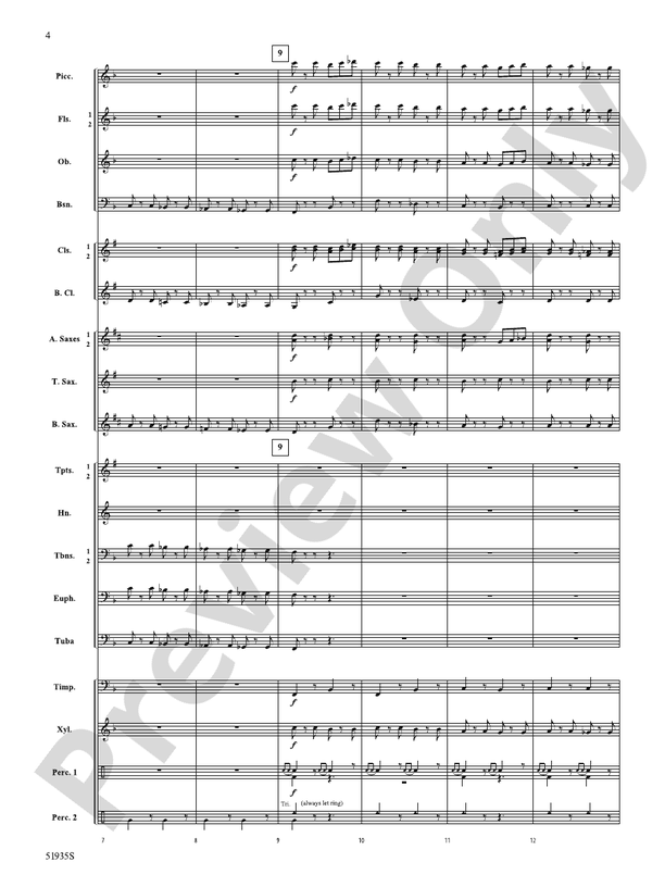 Midnight March - Concert Band Conductor Score & Parts(Digital Download)