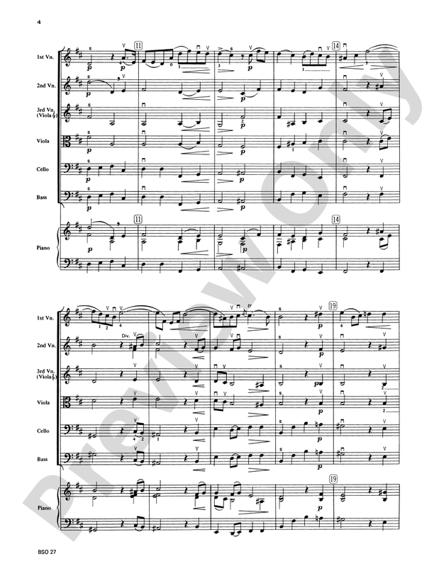 Chamber Suite in D – String Orchestra Conductor Score & Parts (Digital Download)