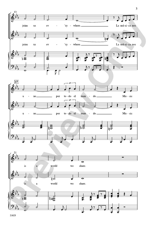 La Musica (The Music) – 2-Part Choral Octavo (Digital Download)