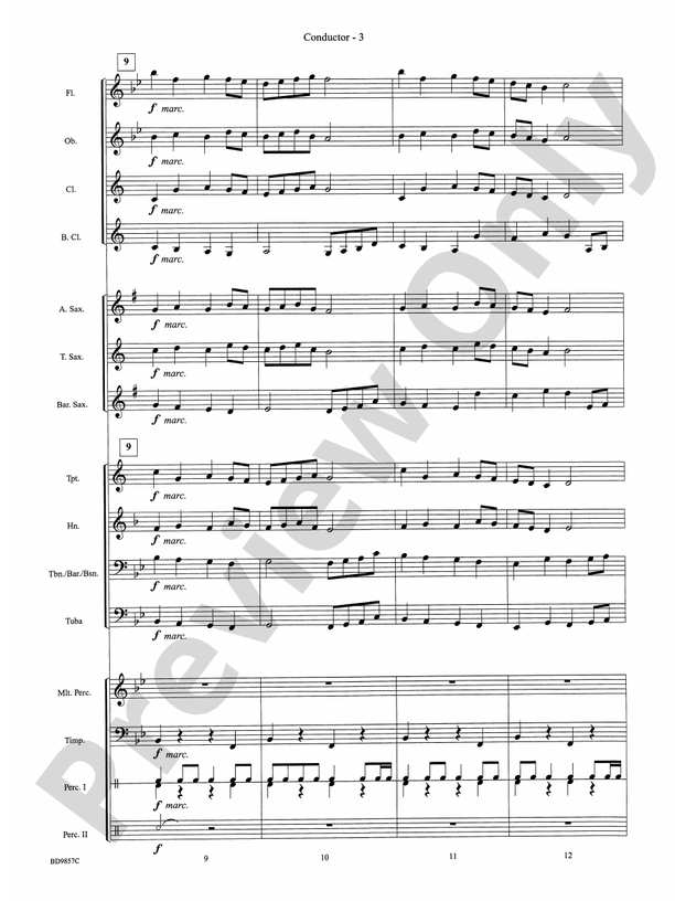 Contredanse - Concert Band Conductor Score & Parts (Digital Download)