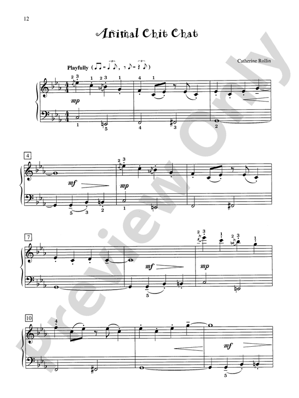 Animal Chit Chat - Piano Solo (Digital Download)