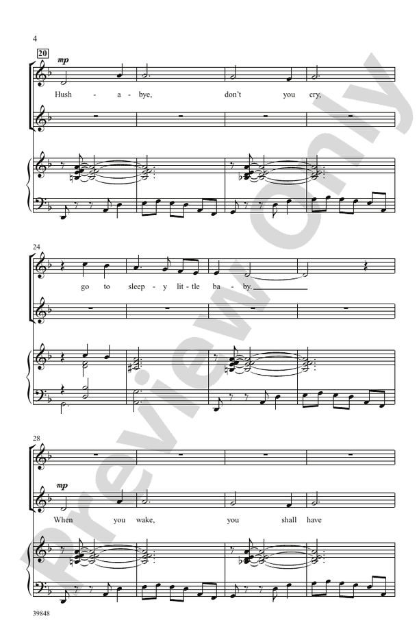 All the Pretty Little Horses - SSA Choral Octavo (Digital Download)