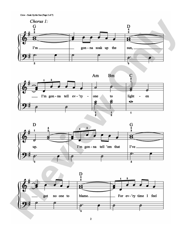 Soak Up the Sun - Arr. Richard Bradley (DSM-PS-0005216) - Easy Piano (Digital Download)